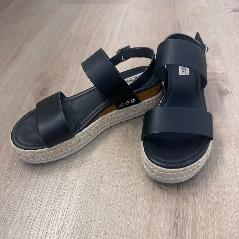 Steve Madden Black Wedges